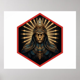 Erstaunliche Illuminati-Fantasie-Porträt Poster