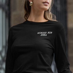 Erstaunliche Mama-Typografie, Lustig, Einfach, Mod Besticktes Langarmshirt