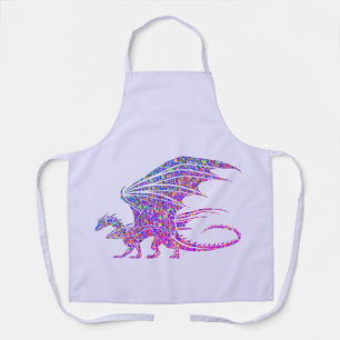 Erstaunliche Mosaik-Drache Lila Akzent-Tasche Schürze
