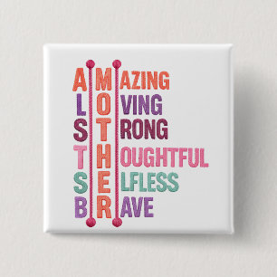 Erstaunliche Mutterzitate Button