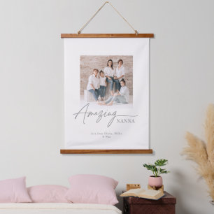 Erstaunliche Nanna Personalisiertes Foto Benutzerd Wandteppich Mit Holzrahmen