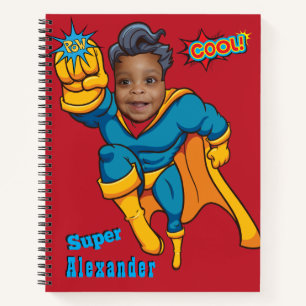Erstaunliche Superhelden-Sonder-Flug-Foto-Kinder  Notizbuch