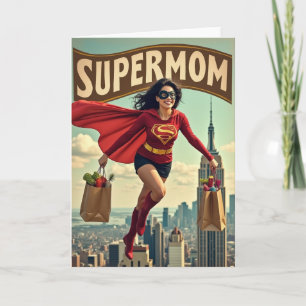 Erstaunliche Supermami-Grußkarte Karte