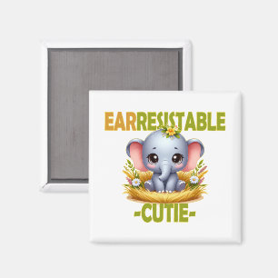 Erstaunliche Süsse Spaß Pun. Baby Elephant Cartoon Magnet