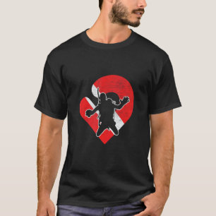 Erstaunliche Tauchflagge Herz Taucher Unterwasser T-Shirt