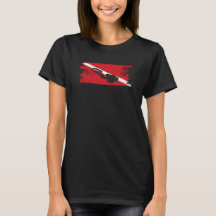 Erstaunliche Tauchflagge Tauchen Unterwasser-Tauch T-Shirt