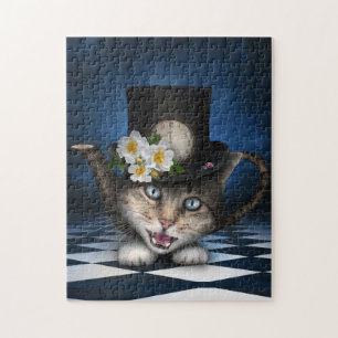 Erstaunliche verrückte Hütter Teekanne Katze whims