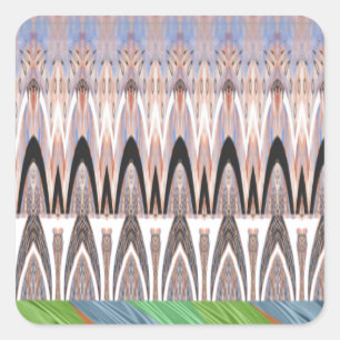 Erstaunlicher abstrakter Muster-Kunst-Druck Quadratischer Aufkleber