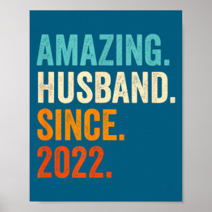Erstaunlicher Ehemann seit 2022 3. Hochzeit Poster