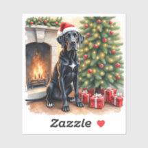 Erstaunlicher Great Dane Weihnachtsaufkleber