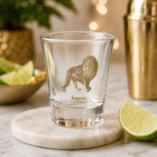 Erstaunlicher Löwe Schnapsglas