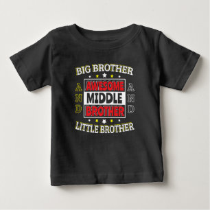 Erstaunlicher mittlerer Bruder - ist groß und klei Baby T-shirt