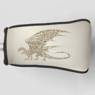 Erstaunlicher Mosaik-Drache Golden Golf Headcover