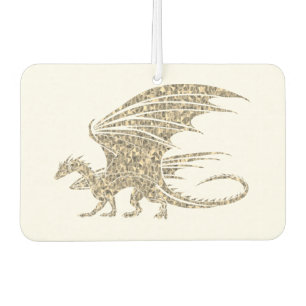 Erstaunlicher Mosaikdrache Golden Autolufterfrischer