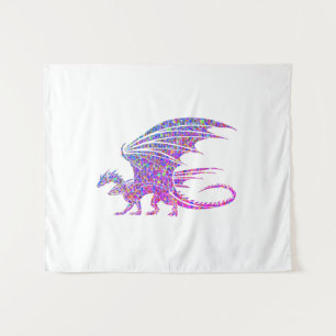 Erstaunlicher Mosaikdrache Wandteppich