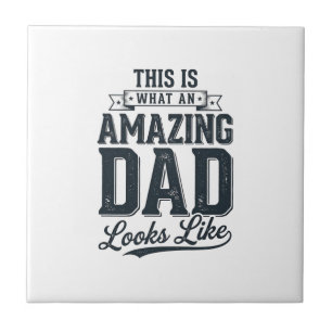 Erstaunlicher Papa Vintage-Typografie-Shirt-Design Fliese
