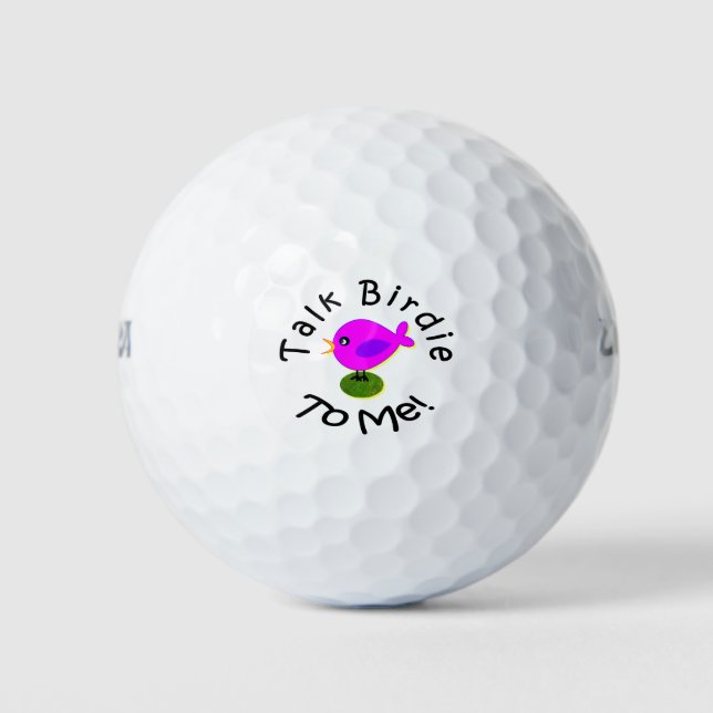 Erstaunlicher Rosa Bird "Sprich Birdie To Me" Golf Golfball (Vorderseite)