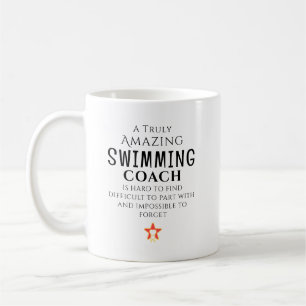 Erstaunlicher Schwimmcoach schwer zu finden Person Kaffeetasse