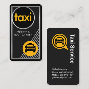 Erstaunlicher Silber-Taxi-Rahmen beim Fahren Visitenkarte
