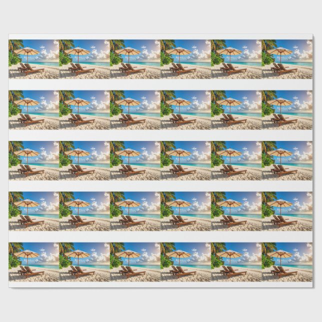 Erstaunlicher Strand Geschenkpapier (Flach)