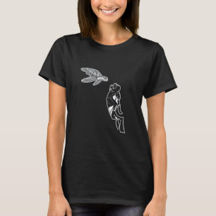 Erstaunlicher Taucher Meeresschildkröte Tauchen Un T-Shirt