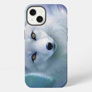 Erstaunlicher Weißer Schneefuchs auf eisigem Land iPhone Hülle