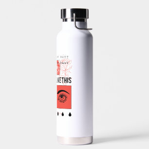 ERSTAUNLICHES BLUMEN- UND AUGEN-DESIGN TRINKFLASCHE
