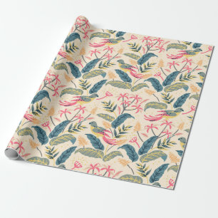 Erstaunliches Blumenmuster Geschenkpapier