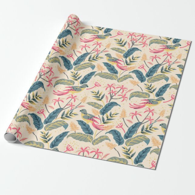 Erstaunliches Blumenmuster Geschenkpapier (Ungerollt)