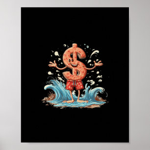 Erstaunliches Dollarzeichen Im Urlaub Kurz Für Bar Poster