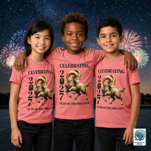 Erstaunliches Gold Chinesisches Jahr des Feuerzieg Tri-Blend Shirt