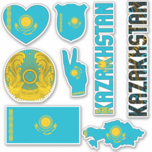 Erstaunliches Kasachstan prägt nationale Symbole Aufkleber