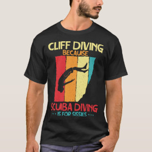 Erstaunliches Klippenspringen, weil Tauchen für Mä T-Shirt