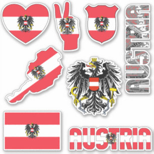 Erstaunliches Österreich formt Nationalsymbole Aufkleber