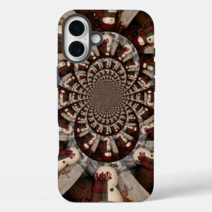 Erstaunliches Schneemann-Kaleidoskop Intrigantes iPhone 16 Plus Hülle