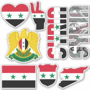 Erstaunliches Syrien formt nationale Symbole Aufkleber
