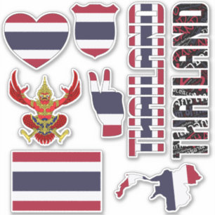 Erstaunliches Thailand prägt nationale Symbole Aufkleber