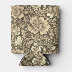 Erstaunliches Vintage-Sepia-Blumenmuster  Dosenkühler