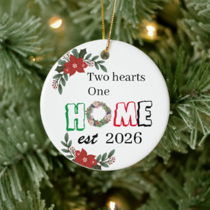 Erstbesitzer eines Hauses Weihnachten Keramik Ornament