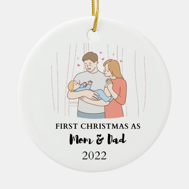 Erstbestellungen Keramik Ornament (Vorne)