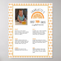 Erste 100 Foods Orange Baby Weaning Meilenstein