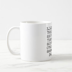 Erste 100 Ziffern der Pi-Tasse Kaffeetasse