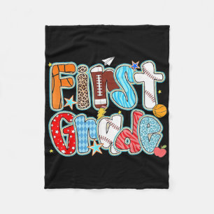 Erste 1. Klasse Junge Baseball Basketball Football Fleecedecke
