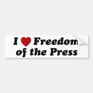 Erste Abänderung I Liebe Pressefreiheit Autoaufkleber