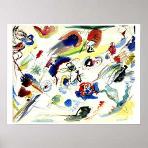 Erste abstrakte Wasserfarbe von Wassily Kandinsky Poster