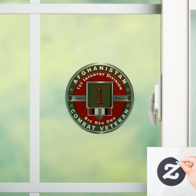Erste Abteilung Infanterie Afghanistan Veteran Fensteraufkleber (Zuhause)