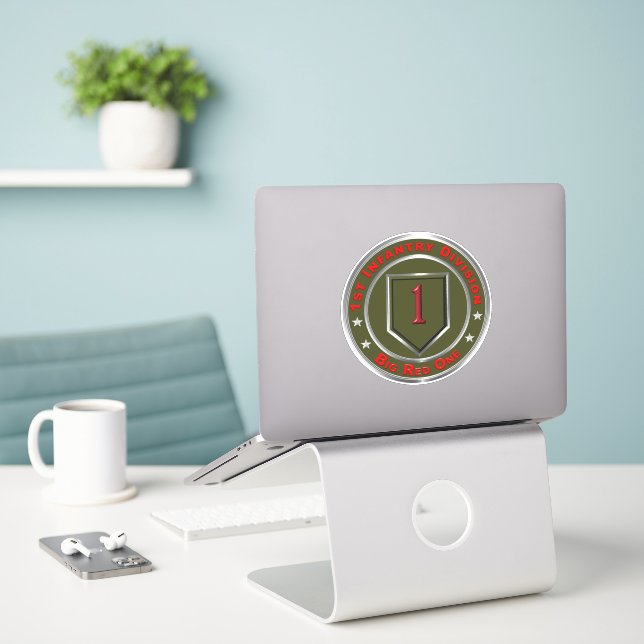 Erste Abteilung Infanterie Aufkleber (Laptop auf Schreibtisch)