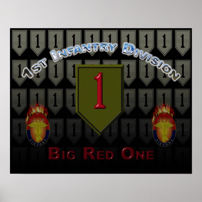 Erste Abteilung Infanterie Big Red One Poster (Vorne)