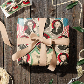 Erste amerikanische Präsidenten stellten 1844 Lith Geschenkpapier