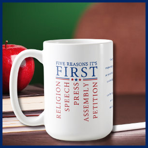 Erste Änderung der Redefreiheit 4. Juli Kaffeetasse